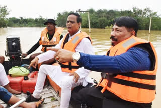 minister atul bora present in hojai to take stock of flood situation