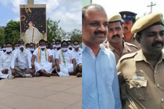 Cong holds silent protest against Perarivalan's release, BJP slams rival for 'double standards'