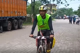 cyclist navjyoti saikia in jonai