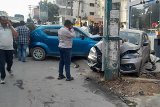 Car hits pedestrians in Bengaluru CCTV VIDEO  Car hits pedestrians in Bengaluru  Car hits pedestrians  ബംഗളൂരുവിൽ നിയന്ത്രണംവിട്ട കാർ കാൽനടയാത്രക്കാരെ ഇടിച്ചു തെറിപ്പിച്ചു  ബംഗളൂരുവിൽ നിയന്ത്രണംവിട്ട കാർ കാൽനടയാത്രക്കാരെ ഇടിച്ചു  ബംഗളൂരുവിൽ നിയന്ത്രണംവിട്ട കാർ കാൽനടയാത്രക്കാരെ ഇടിച്ചു സിസിടിവി ദൃശ്യങ്ങൾ  നിയന്ത്രണംവിട്ട കാർ കാൽനടയാത്രക്കാരെ ഇടിച്ചു ഒരാൾ മരിച്ചു  ബംഗളൂരുവിൽ വാഹനാപകടം  ബംഗളൂരുവിൽ കാറിടിച്ച് ഒരു മരണം