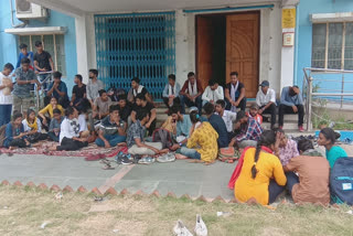 asansol kazi najrul university students start hunger strike demanding online exam