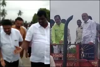 politicians visited Koppala rain damaged areas