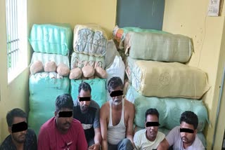 6 smugglers arrested with ganja