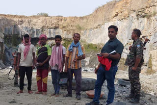 illegal stone mine in hazaribag