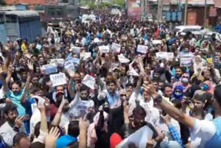 Protest Against LG Administration in Srinagar