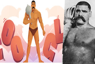 ഗ്രേറ്റ് ഗാമ  undefeated Indian wrestler Gama Pehlwan  The Great Gama  The Great Gama Google commemorates undefeated wrestling champion  ഇന്ത്യൻ ദി ഗ്രേറ്റ് ഗാമ  indian great gama  ഗുലാം മുഹമ്മദ് ബക്ഷ്  google doodle  Happy 144th birthday Gama Pehlwan