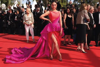 Aditi Rao Hydari makes bebut on the Cannes red carpet in hot pink gown