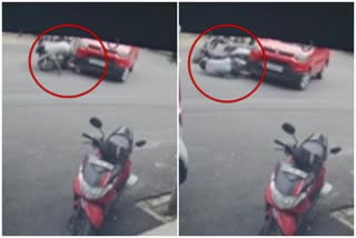 Horrific accident captured in CCTV at Bengaluru  bengaluru accident  karnataka accident cases  കര്‍ണാടക റോഡ്‌ അപകടം  ബെംഗളൂരുവില്‍ വനിത ഡോക്‌ടര്‍ പിടിയില്‍  ബെംഗളൂരു അപകടം