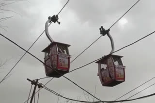 satna rain devotees trapped in ropeway