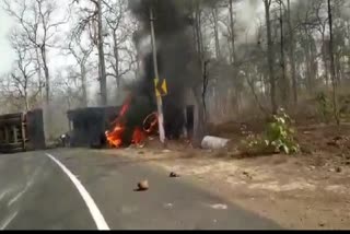 Betul Truck Fire