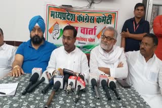 Press conference of former Panchayat and Rural Development Minister Kamleshwar Patel