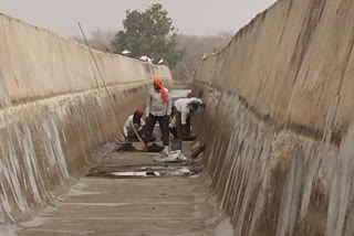 Repair underway in open canal in Jodhpur