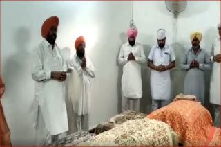 Former Punjab Congress President Navjot Singh Sidhu prays for Chaddi Kala in Bathinda