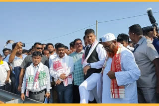 Minister Pijush Hazarika visits erosion affected areas of Kalgachia