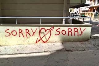 two-youths-written-sorry-all-over-the-sunkadakatte-area-by-using-spray-paint