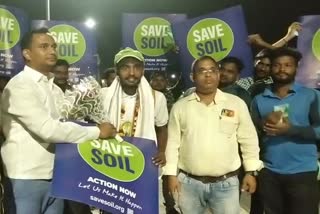 sahil jha create awareness all over india for Soil conservation