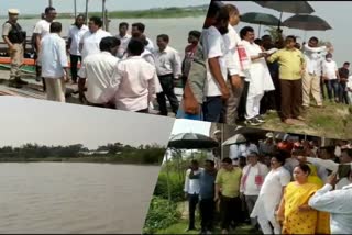 Congress delegates visit flood affected area at Nalbari