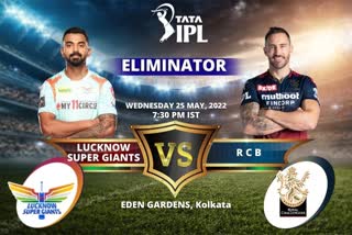 IPL  IPL 2022  Lucknow Super Giants  Royal Challengers Bangalore  ipl 2022 Eliminator  Sports News  Cricket News  Eden Gardens Stadium  आईपीएल 2022 एलिमिनेटर मुकाबला  रॉयल चैलेंजर्स बैंगलोर  लखनऊ सुपर जायंट्स  खेल समाचार