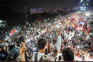 Former Pakistan Prime Minister Imran Khan Protest March