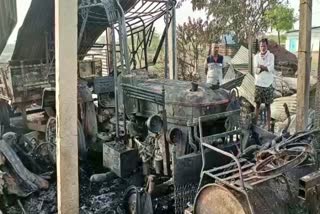 farmers-shed-burnt-in-fire-accident-at-muddebihala