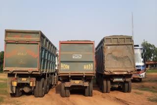 without-mining-challan-carrying-stone-chips-trucks-seized-16-people-arrested-in-dumka