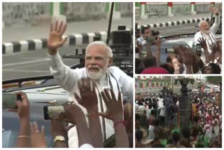 Narendra Modi holds a roadshow