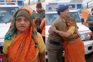Uttarakhand police help elderly lady