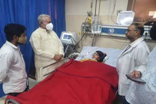 Parsadi Lal Meena took stock of the arrangements at MBS Hospital