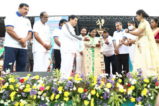 Sarbananda Sonowal at yoga festival in Hyderabad