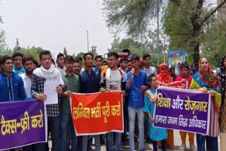 students protest in sirsa
