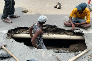 road collapse in haridwar