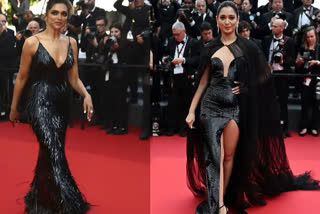 جب بھارتی اداکارؤں نے کانز میں کالے لباس میں حسن کے جلوے بکھیرے، دیکھیں تصاویر