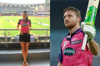 Rassie van der Dussen s wife Lara van der Dussen  Rassie van der Dussen  Lara van der Dussen  Rajasthan Royals  ലാറ വാന്‍ ഡർ ദസ്സന്‍  റസ്സി വാന്‍ ഡര്‍ ദസ്സന്‍  ജോസ് ബട്‌ലര്‍  രാജസ്ഥാന്‍ റോയല്‍സ്