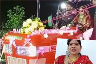 Bride Entered Wedding Pavilion by Driving Tractor in Betul Video Viral