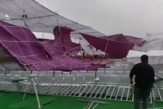 AAP rally venue destroyed by storm in kurukshetra