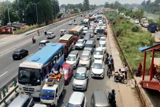 passengers upset due to jam in Haridwar