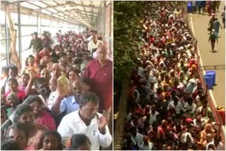 Massive devotees for tirumala