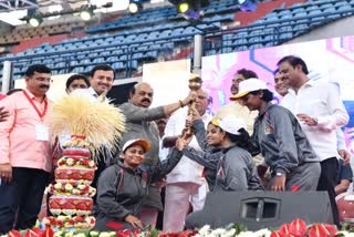 State Govt Employees Union Sportswear in Sree Kantheerava Stadium inagurated by c m bommai