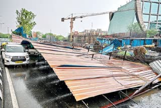 Heavy rains in the Delhi