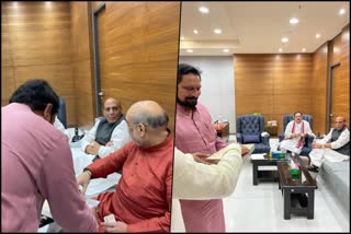 Laxman savadi meets Amit Shah