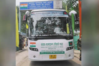 Kolkata-Dhaka bus service to again start next month  കൊല്‍ക്കത്ത ധാക്ക ബസ് സര്‍വീസ്  കൊല്‍ക്കത്ത അന്താരാഷ്‌ട്ര ബസ് സര്‍വീസ്  അഗര്‍ത്തല ധാക്ക ബസ്  The Kolkata Dhaka international bus service  international bus service in india  Kolkata Dhaka international bus service fare