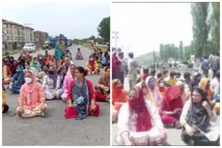 Kashmiri Pandits blocked the Srinagar-Jammu highway