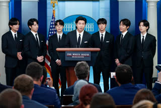 BTS meets US President at White House discuss surge in anti Asian crimes