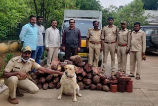 red sandalwood detained by the police