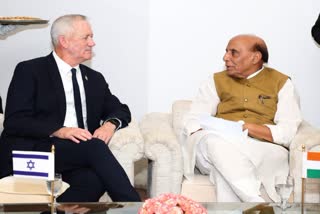 Rajnath Singh meets benjamin gantz