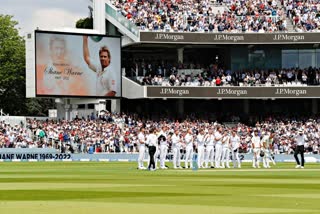 cricket  england cricket  new zealand cricket  player  tribute  shane warne  23 seconds  23rd over  इंग्लैंड  न्यूजीलैंड  शेन वार्न  23वें ओवर  23 सेकंड