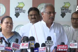 Chhattisgarh CM Bhupesh Baghel talked to press