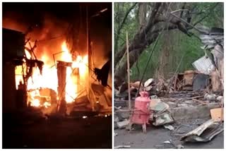 huge explosion at an oxygen tank in a welding shop