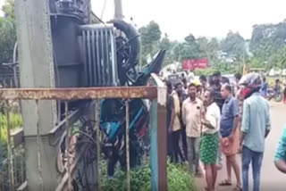 Watch: Man jumped off, bike flies inside the transformer retension fence