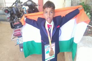 Haveri boy won gold medal in marathon event which held in Kathmandu